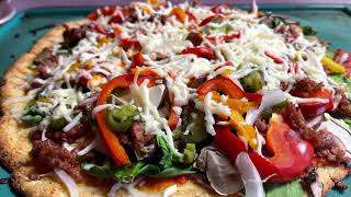 PIZZA CETOGENICAVEGETARIANA BAJA EN CARBOHIDRATOSLOW CARB [upl. by Laurene]