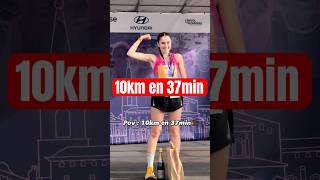 10km en 37 min 🚀 run running runner runnergirl marathon sports determination motivation [upl. by Halas]