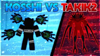 Ro Ghoul Takik2 vs Kosshik1  Kosshi vs Takizawa  Roblox Ro Ghoul  Ro Ghoul Takik2 [upl. by Nyledam]