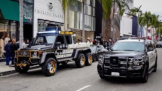 Back to Chaotic Beverly Hills Supercars Influencers amp Cops [upl. by Yttiy708]