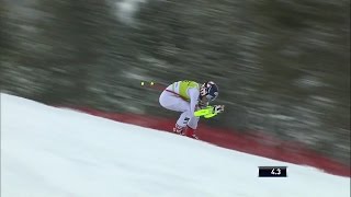 Mikaela Shiffrin  Alpine Combined Run 1 Super G  Soldeu El Tarter 2016 [upl. by Richel]