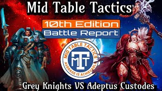 Warhammer 40k Battle Report 10th Edition Custodes VS Grey Knights [upl. by Ollie]