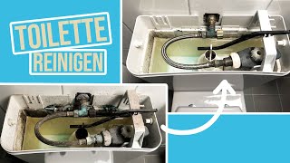 So wird die Toilette richtig sauber  WC Spülkasten entkalken amp unter dem Rand reinigen [upl. by Roger673]