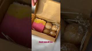 Diwali Soap box with Rangoli inspired soap and 4 Laddo soaps diwaligifts diwaligifting [upl. by Anayra]