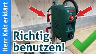 Tischbohrmaschine Bosch PBD 40 richtig bedienen [upl. by Isla]