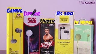 Best Earphones under Rs 300  Best Gaming Earphone under 300 In Nepal  Tech Nepal [upl. by Haik]