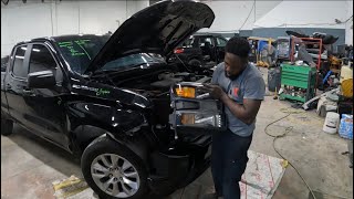 2020 CHEVY SILVERADO how to take the front bumper and headlamp off the vehicle [upl. by Ahsimek]