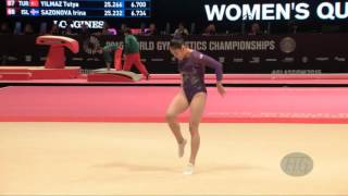 TAN ING Yueh MAS  2015 Artistic Worlds  Qualifications Floor Exercise [upl. by Winfield800]