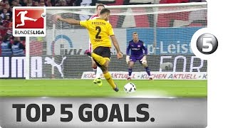 Overhead Kicks LongRange Efforts and Flying Starts  The Top 5 Goals on Matchday 12 [upl. by Uahsoj]