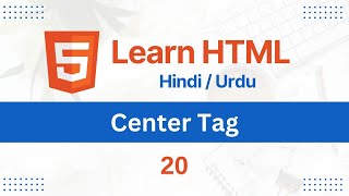 HTML Center TagHindi  HTML Language For Beginners [upl. by Nerag]