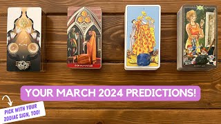 Your March 2024 Predictions ✨🗓 👉 🔮✨  Pick a Card  Pick with Zodiacs [upl. by Laamak]