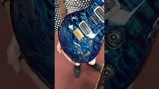 PRS Wood Library 10 Top 1Piece Quilt Top Modern Eagle V Brazilian Board River Blue Burst [upl. by Esyak]