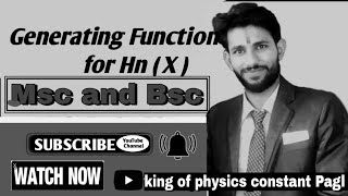 Generating function for hermite polynomial Hn x [upl. by Dahsraf]