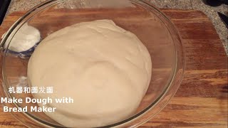 面包机和面（发面）绝对超级简单！How to make yeast dough using bread machine [upl. by Artur382]