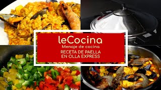 Receta de PAELLA  Cómo hacer una paella en OLLA EXPRESS ¡En solo 6 MINUTOS [upl. by Dnalel794]