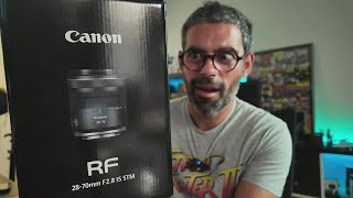 Canon RF 2870 F28 IS STM  Unboxing Live 🔴 [upl. by Mcgannon381]