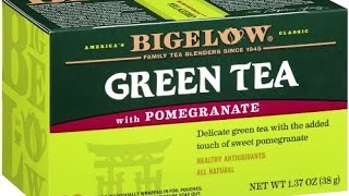 bigelow green tea with pomegranate 20 count boxes net weight 1 37 oz pack of 6 [upl. by Panta633]