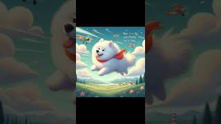 Samoyed Flying Plane dog samoyed ai aiimages puppies trendingshorts trending pilot plane [upl. by Ardnasirhc]