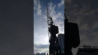 sunset Historic Dockyard Cranes river london June 2024 shipping historical heritage art [upl. by Emmuela124]