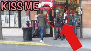 WANT A KISS BABY PRANK IN PUBLIC [upl. by Rufus]