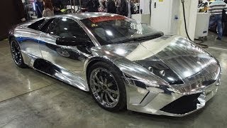 Lamborghini Murcielago Tuning Walkaround  Moscow Tuning Show 2014 [upl. by Enaxor]