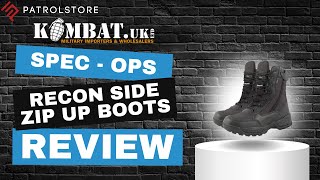 Kombat UK SpecOps Recon Side Zip Boots Review  PatrolStore [upl. by Mcquillin771]