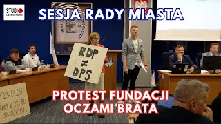 Częstochowa Protest Fundacji Oczami Brata na sesji Rady Miasta 141223 [upl. by Edac]