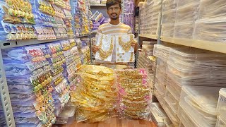 Chickpet Bangalore Wholesale Jewellery Shop 10RsEarringsVaddanamTempleBridal JewelleryShopping [upl. by Rehpetsirhc]