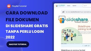 Tutorial  Cara Download File Dokumen Di SLIDESHARE Gratis Tanpa Perlu Login 2022 [upl. by Zindman]