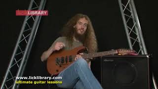 Wonderful Slippery Thing Arpeggio Lick Guthrie Govan Lesson  Licklibrary Web Cast [upl. by Karlee]