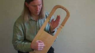 Ibunt Sancti plainchant melody played on medieval Irish lyre with silver wire strings [upl. by Alleunam]