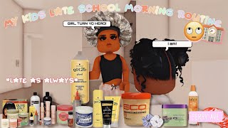 MY KIDS LATE SCHOOL MORNING ROUTINE chaotic fr  BERRY AVENUE ROLEPLAY Roblox Roleplay [upl. by Perry]