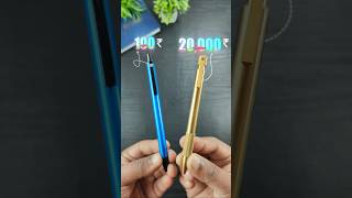 100 Rs VS 20000 Rs Ball Pen 🔥 writingmania pen ytshorts handwriting [upl. by Adnavoj]