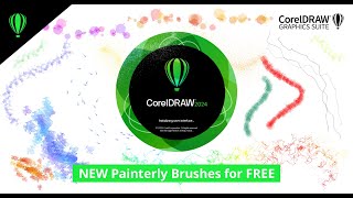 CorelDRAW tipsamptricks  CorelDRAW 2024  New Painterly Brushes for FREE [upl. by Acinomal]