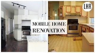 MODERN FARMHOUSE MOBILE HOME REMODELING BEFORE AND AFTER [upl. by Parcel]