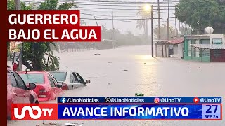 Guerrero bajo el agua y tormenta tropical quotJohnquot impacta en Aquila Michoacán [upl. by Oinotnaesoj128]