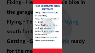 Past Continuous Tense Sentences  Common Verbs in Past Continuous Tense shortsfeed [upl. by Ahseyi]