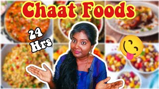 Eating Only DESI CHAAT for 24 HOURS Challenge  Food challenge  Best Indian Street Chaat [upl. by Celka]