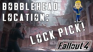 Fallout 4 LOCK PICK Bobblehead Location  Pickman Gallery [upl. by Ylrebmit]