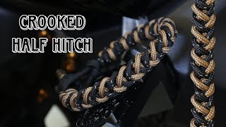 HOW TO MAKE CROOKED HALF HITCH PARACORD BRACELET EASY PARACORD TUTORIAL DIY [upl. by Lacefield]