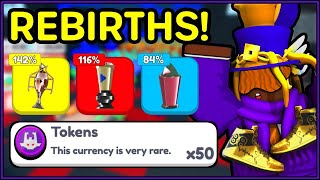 I GRINDED FOR HOURS TO GET TONS OF REBIRTH TOKENS IN YOUTUBE SIM Z [upl. by Hsevahb]