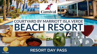 Courtyard by Marriott Isla Verde Beach Resort  Resort Day Pass  Resort Review  San Juan PR [upl. by Siulegroj632]