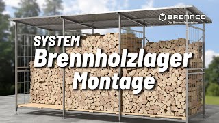 Brennholzlager mit System Montage eines AModuls [upl. by Kruter]