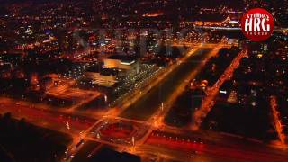 ZAGREB BY NIGHT  Aerial TV footage [upl. by Dannon]