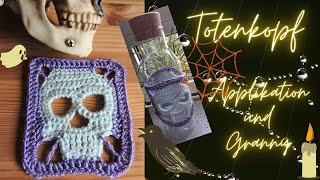 Totenkopf Applikation oder Granny  Halloween [upl. by Onivla]