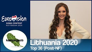 Lithuania ESC Selection Pabandom Is Naujo 2020 Top 36 With Comments After Show [upl. by Jablon]