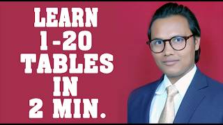 LEARN TABLES IN EASY WAY UPTO 20 IN TWO MINUTES [upl. by Atsocal525]