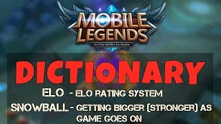 Mobile Legends Dictionary Terminologies And Abbreviations Meaning Of Words Mobile Legends Bang Bang [upl. by Saw]