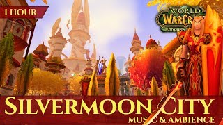 Silvermoon City  Music amp Ambience 1 hour 4K World of Warcraft The Burning Crusade [upl. by Anaylil]