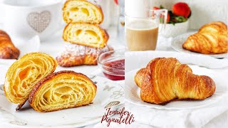 CROISSANT SFOGLIATI come quelli del bar FATTI IN CASA  Jennifer Pignatelli [upl. by Petua]